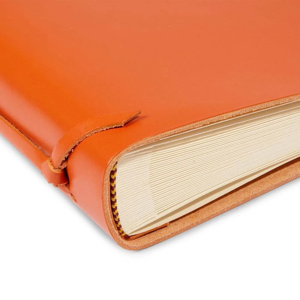 Fotoalbum 30 Blatt Leder Orange