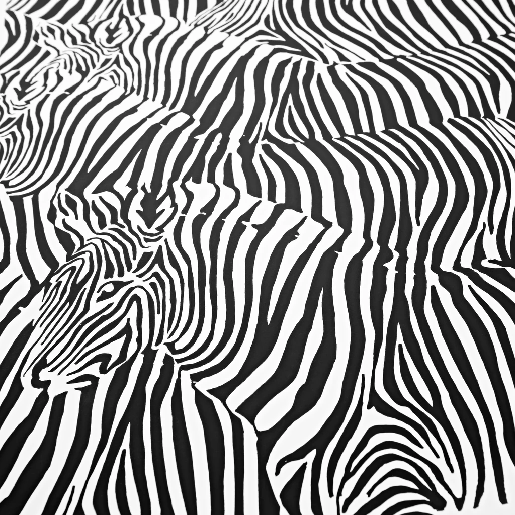 Geschenkpapier Zebra Schwarz-Weiß 3er-Set