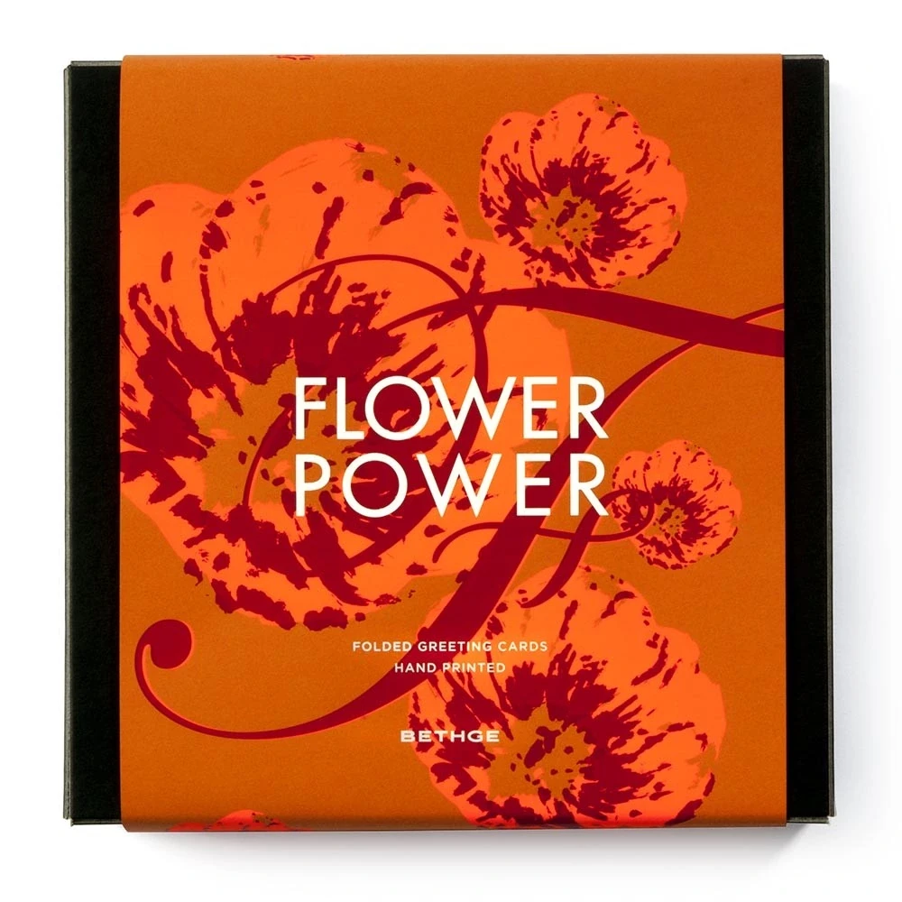 Grußkarten-Set Flower Power 8 Klappkarten