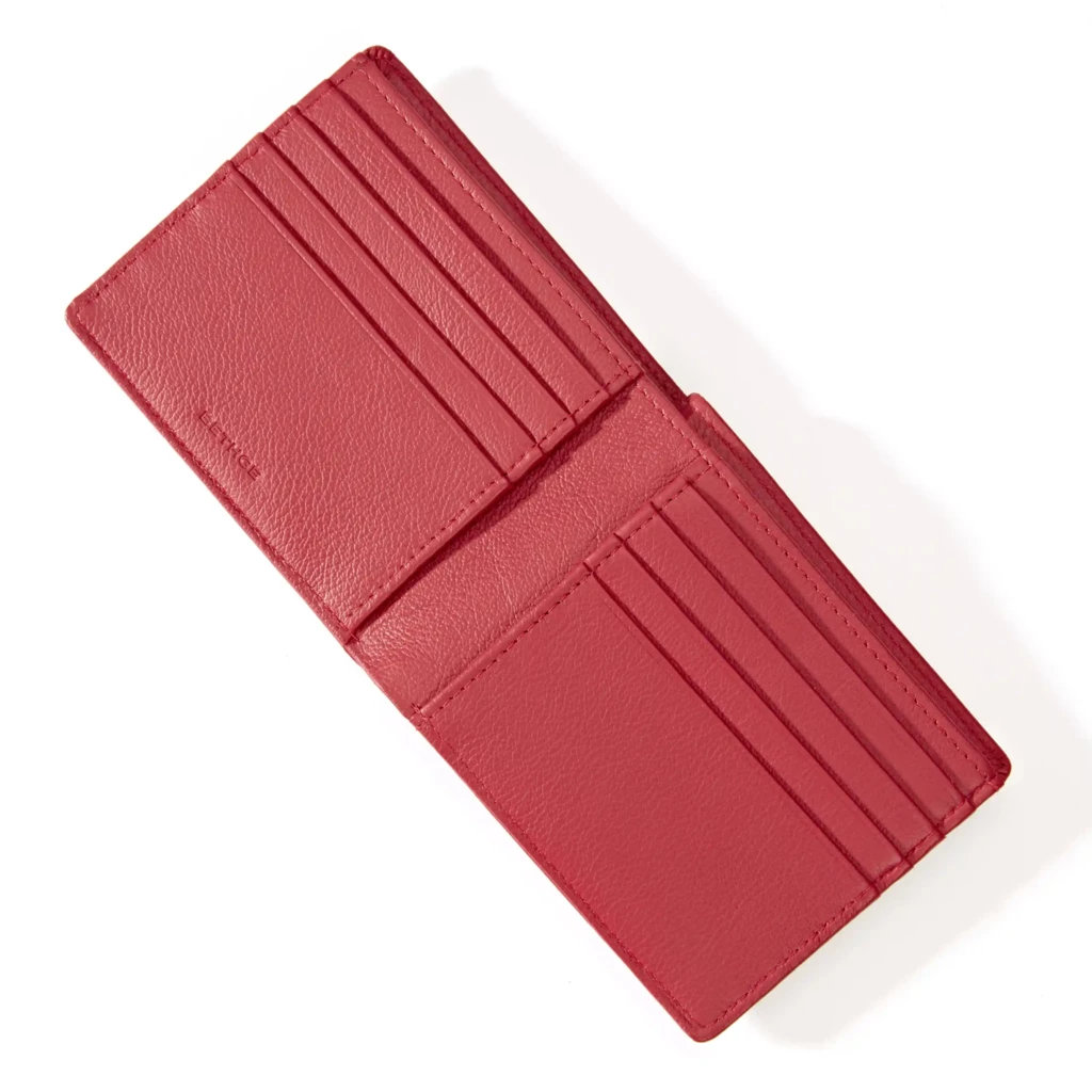 Portemonnaie für Karten Leder Rot