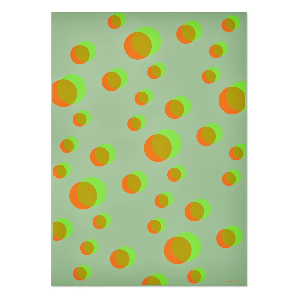 Geschenkpapier Eclipse 3er-Set Grün/Orange/Mint