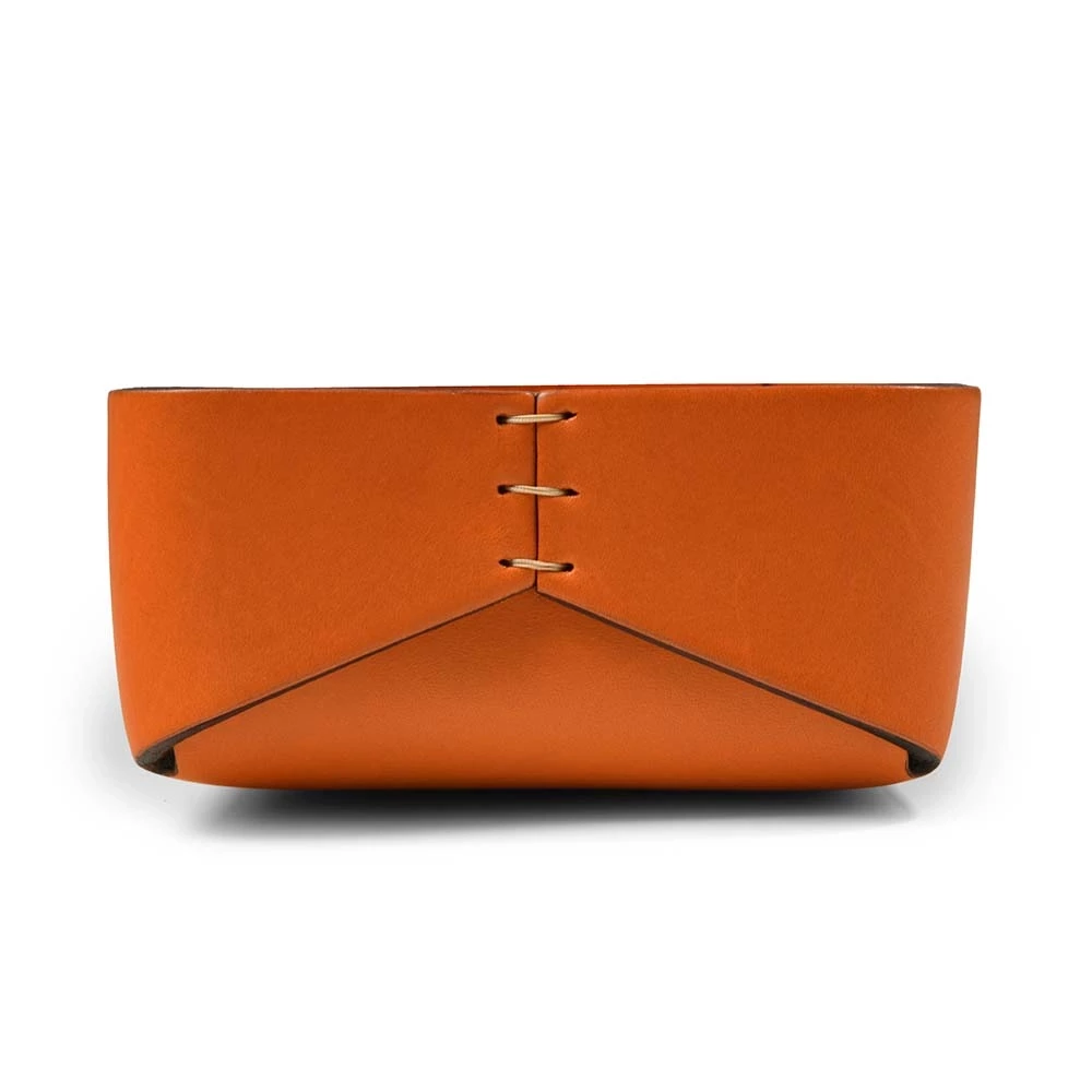 Stiftablage Stitch Breit Leder Orange