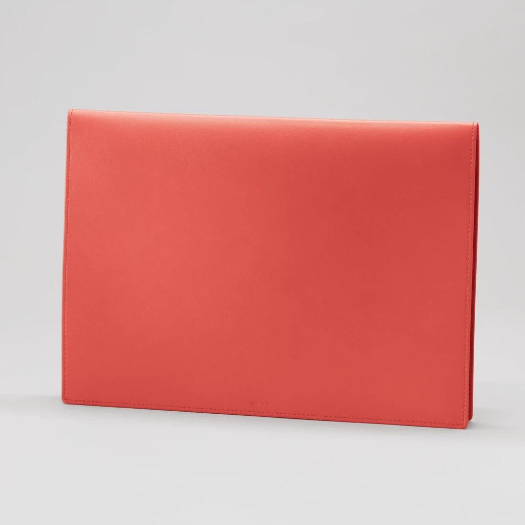 Treuleben Dokumentenmappe Envelope Leder Rot