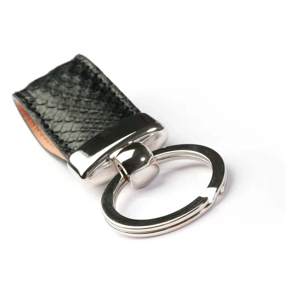Schlüsselanhänger Python Leder Schwarz