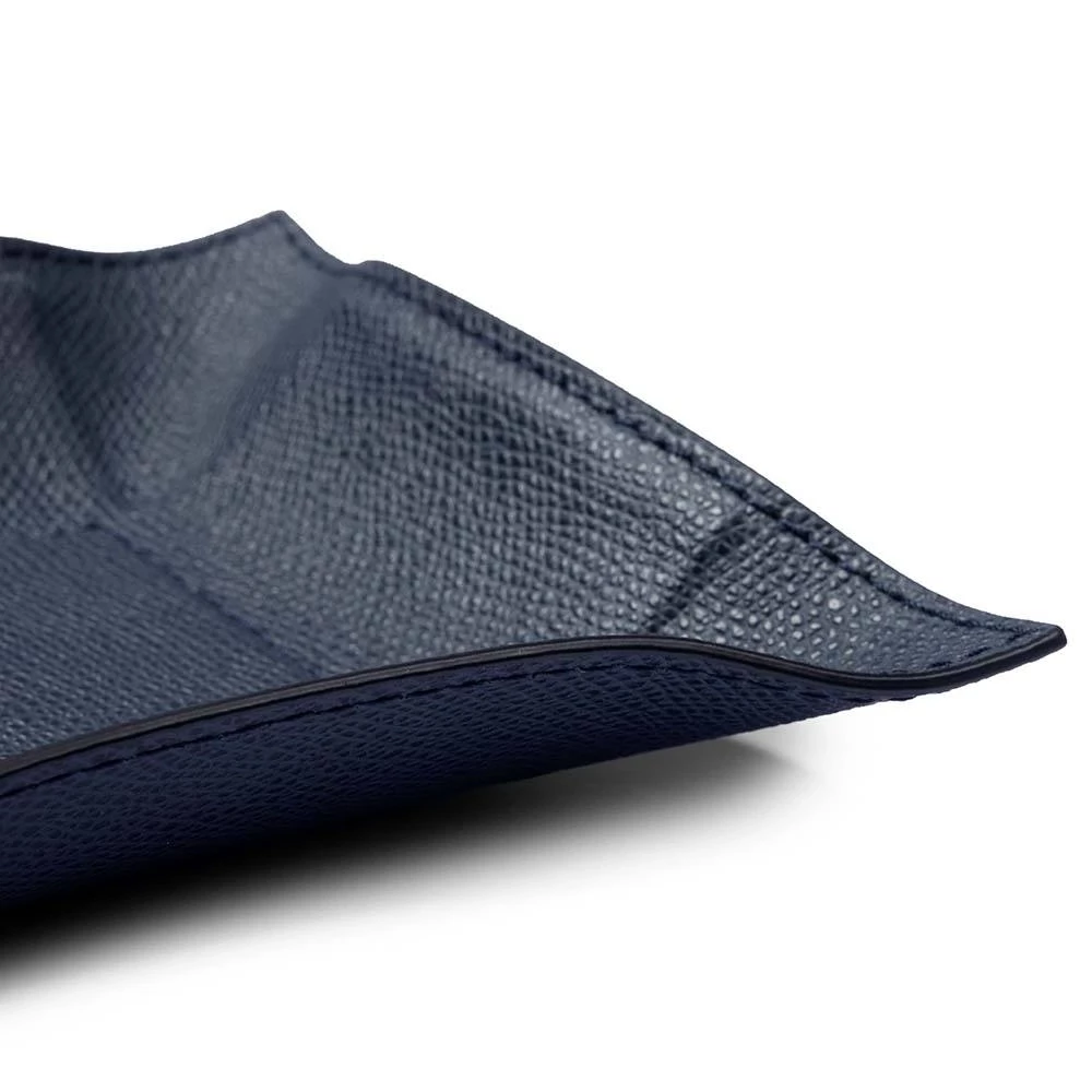 Taschenleerer Quadratisch Leder Dunkelblau