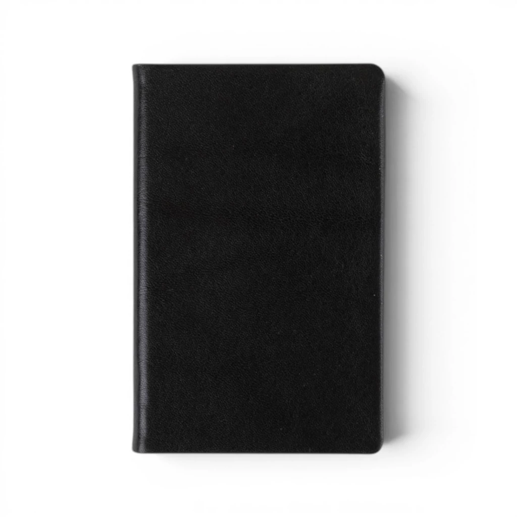 Notizbuch Ausgabe D blanko, Rindvollleder Verona onyx-schwarz
