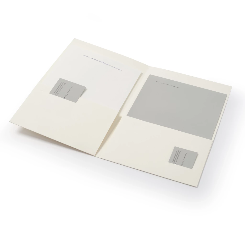 Pressemappe A4 Karton Ivory
