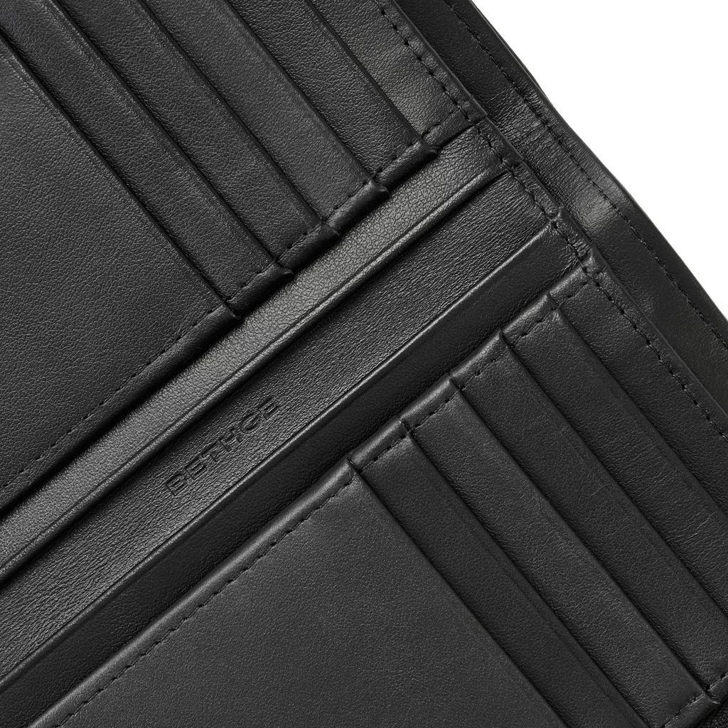 Bethge Geldbörse Adri Damen Reißverschluss 10 Kartenfächer Leder Dunkelrot
