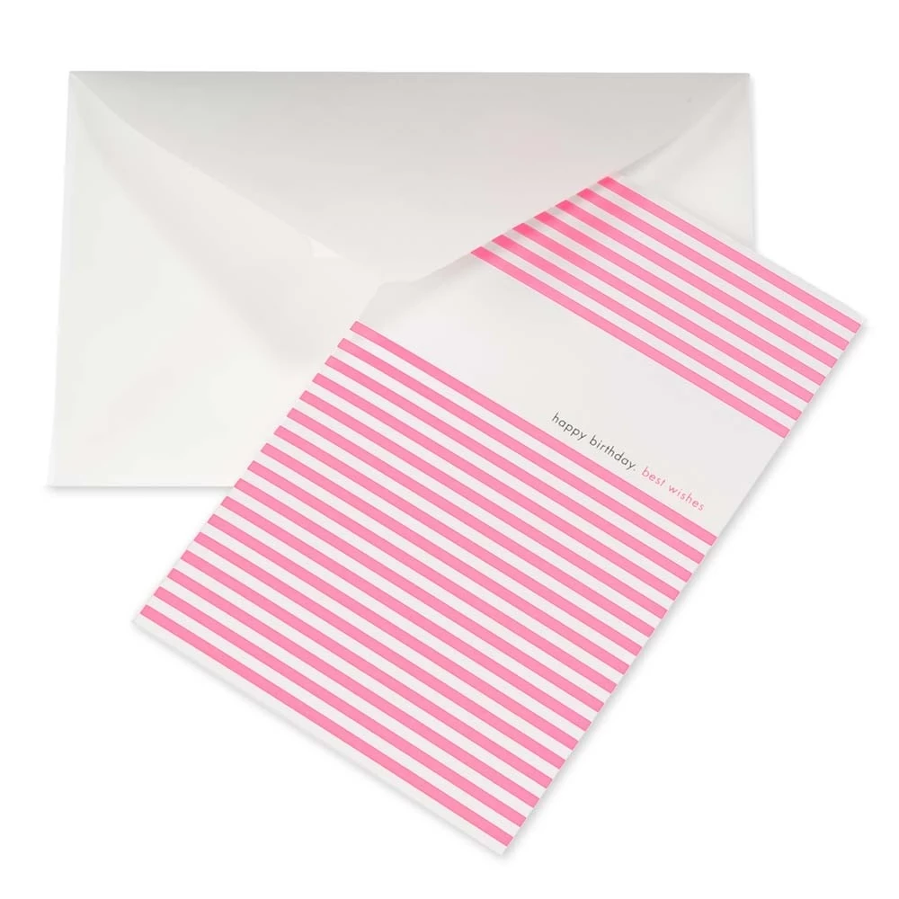 Geburtstagskarte Stripes – Neonpink