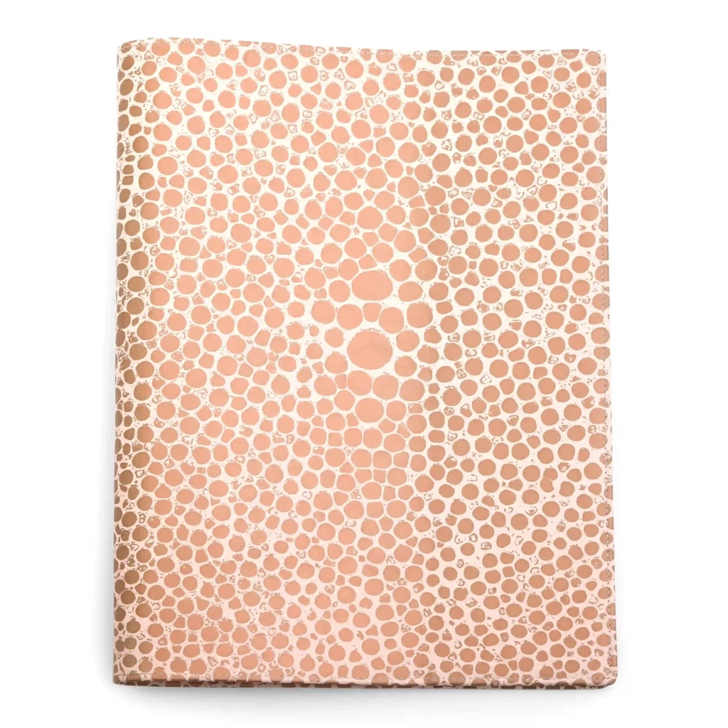 Buchhülle A4 Rochen Leder Rosa