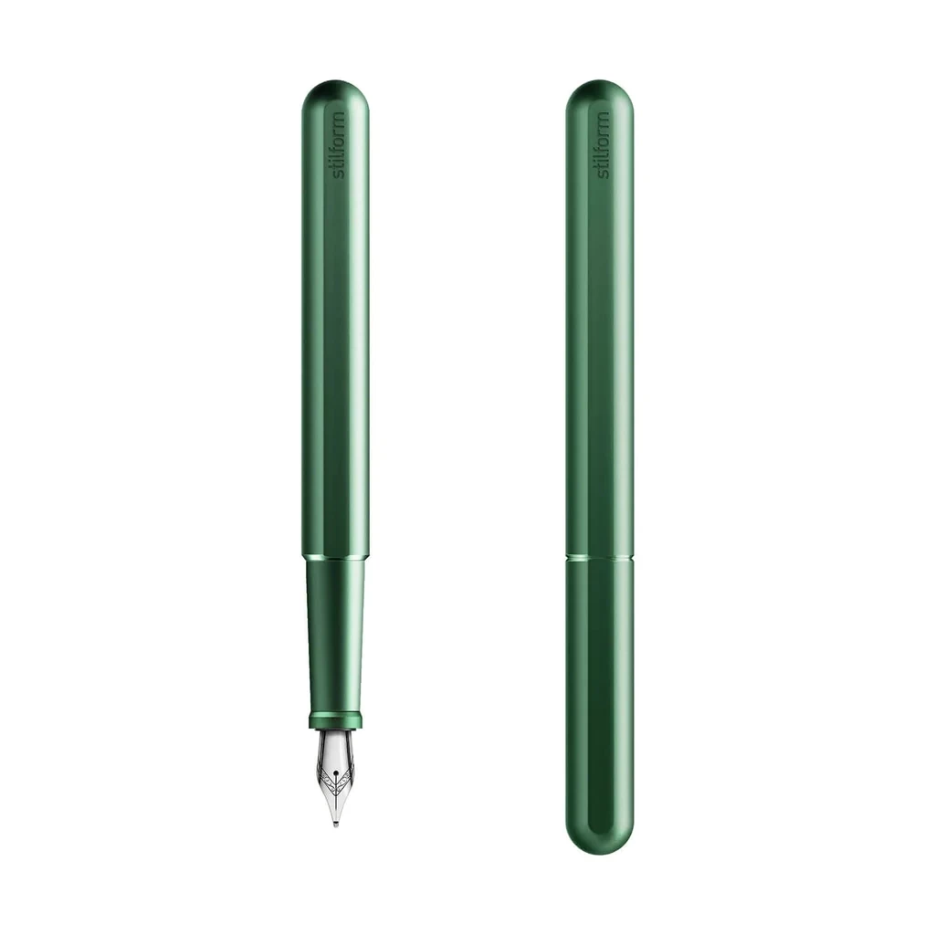 stilform INK Aluminium Aurora Green + NIB Stahl Poliert M