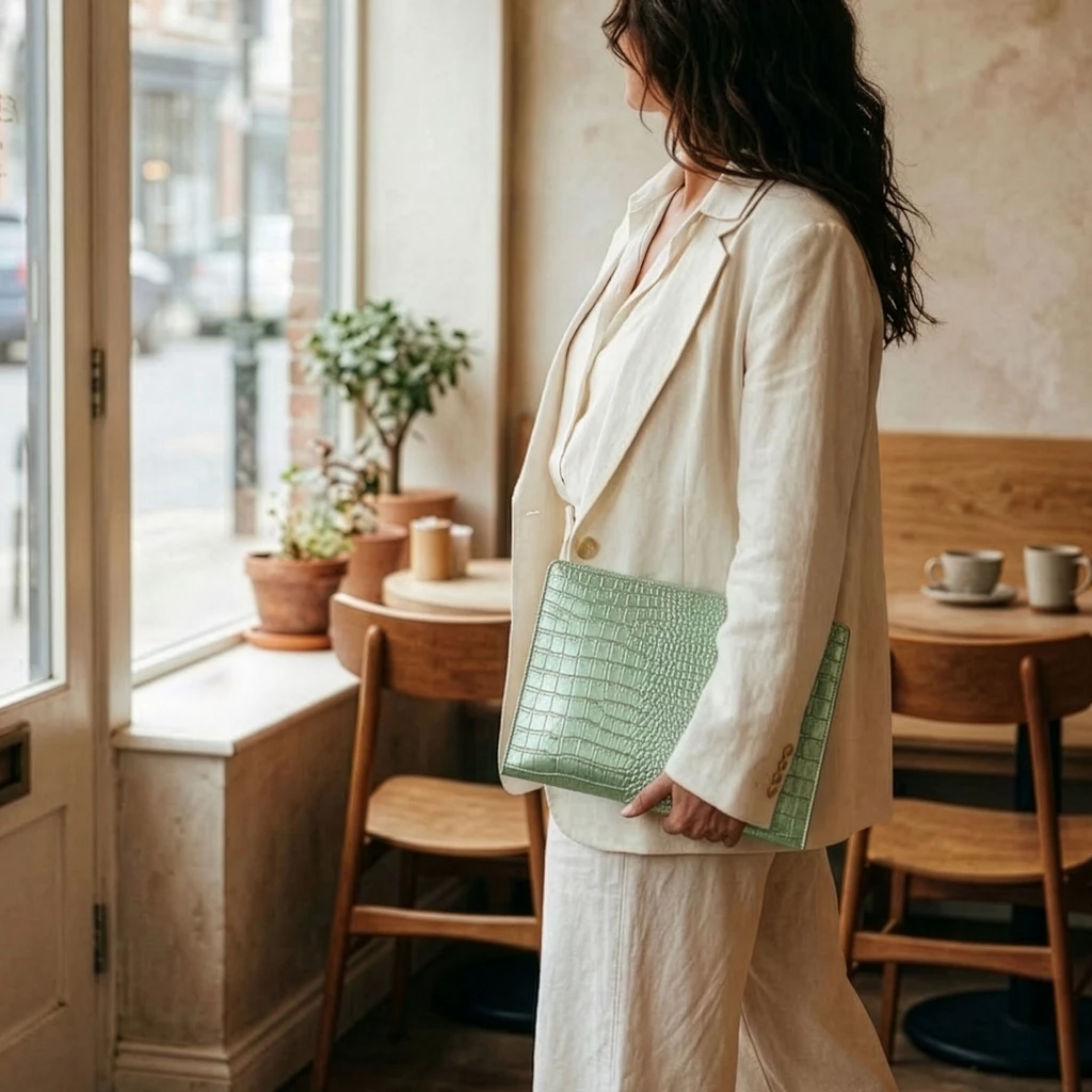 Laptoptasche Wild Leder Mint