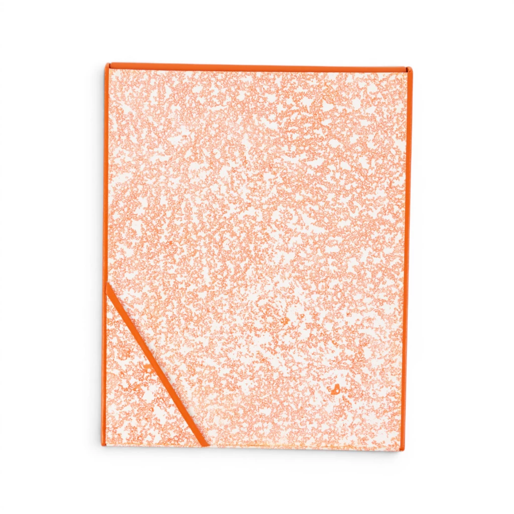 Gästebuch No. 3 Marmoriert Leder Orange