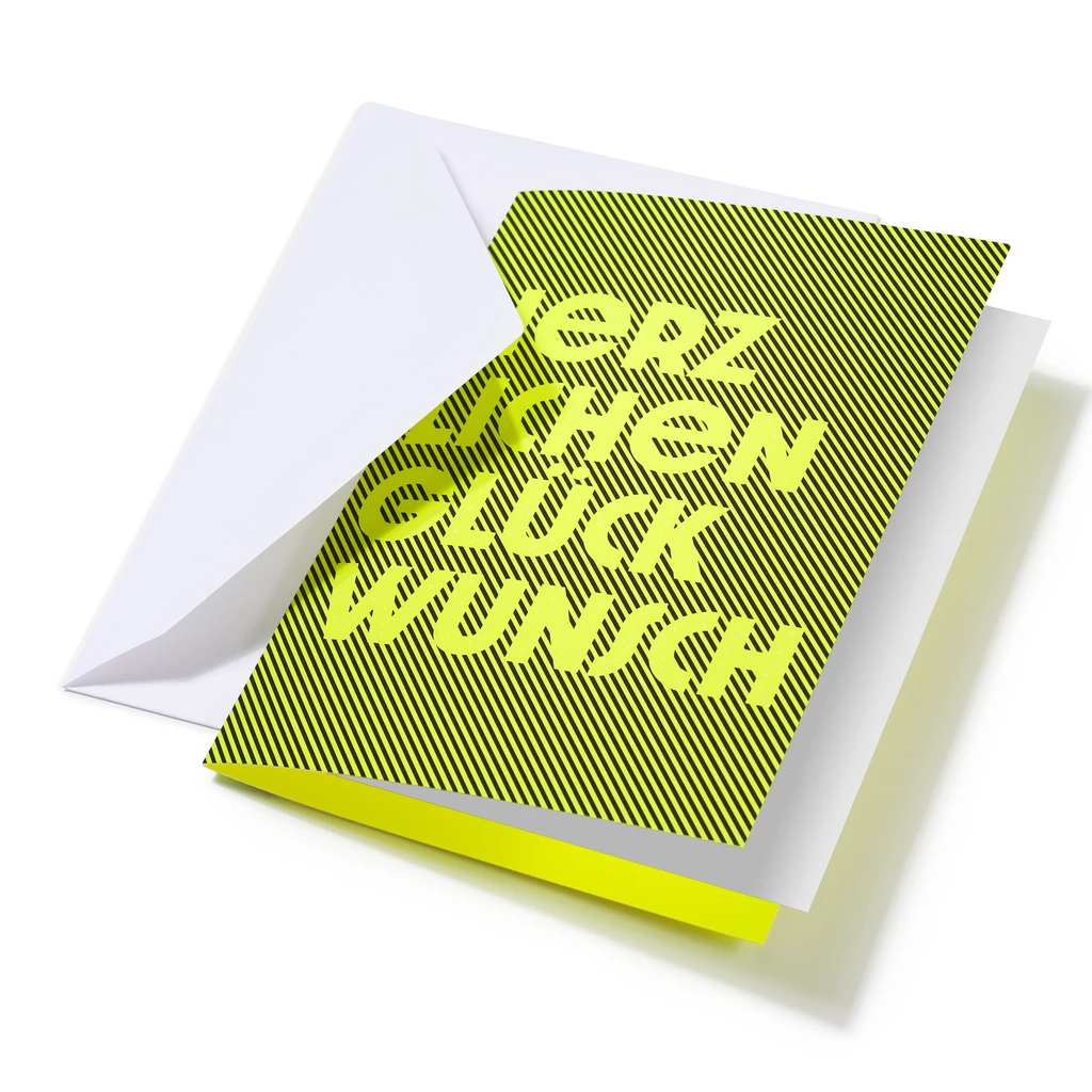 Grußkarte "Herzlichen Glückwunsch" Glow 
