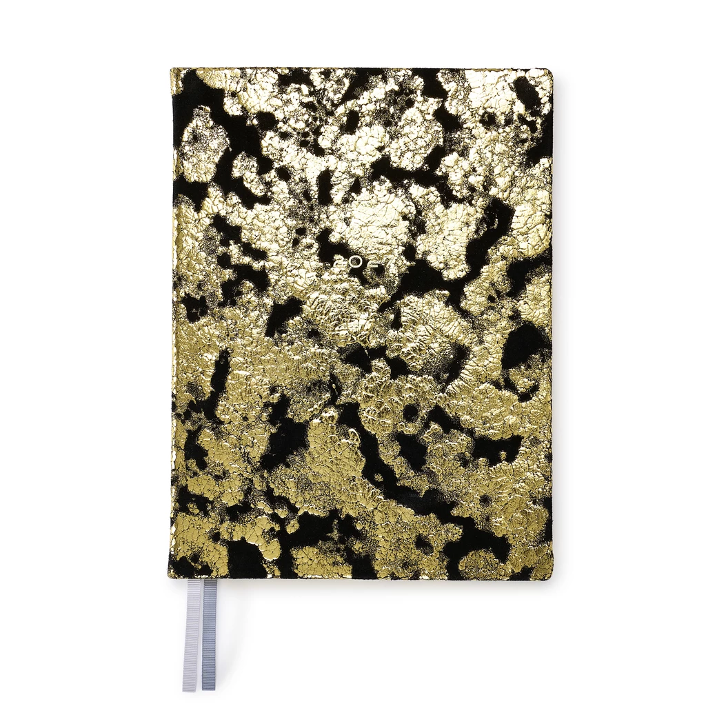 Wochenplaner 2027 Black Gold Leder