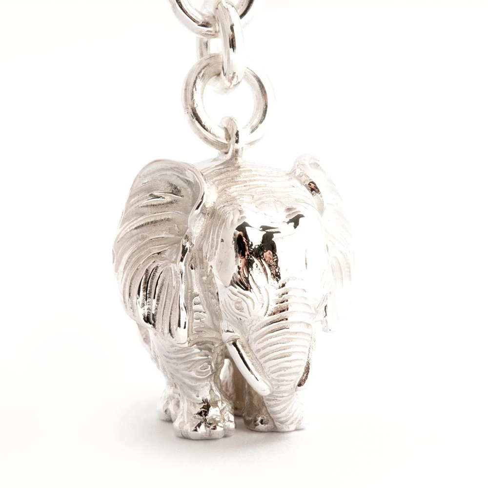 Schlüsselkette Elefant 925 Silber