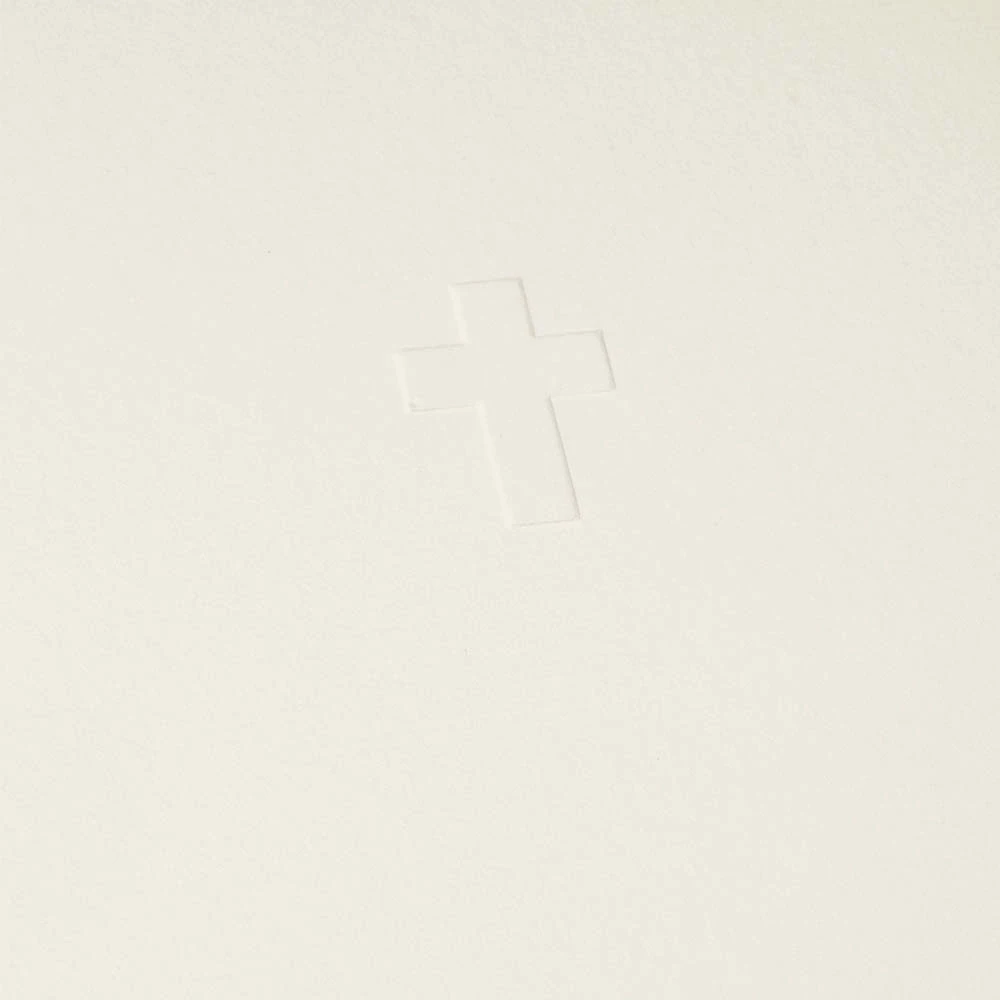 Grußkarte Kreuz Blindprägung Büttenpapier