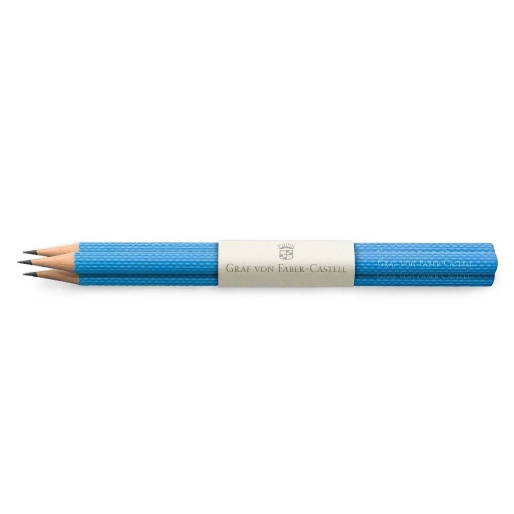 Graf von Faber-Castell Bleistift-Set Guilloche Gulf Blue