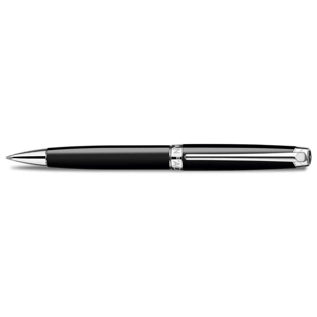 Caran d’Ache Kugelschreiber Léman Ebony Schwarz Rhodiniert
