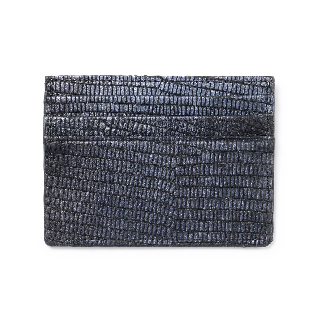 Kartenetui Flach 6 Karten Leder Blue Moon