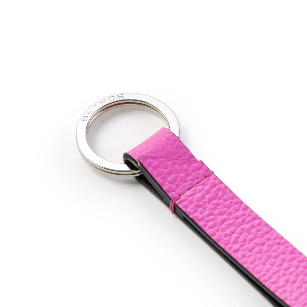 leder_schluesselanhaenger_neon_pink_2 Leder Schlüsselanhänger Neon Pink