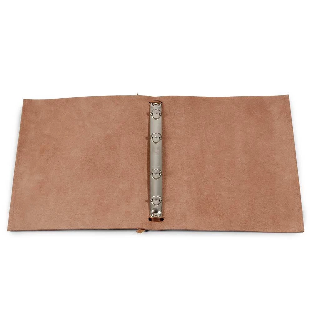 Ringbuch A5 4 Ringe Leder Dunkelbraun
