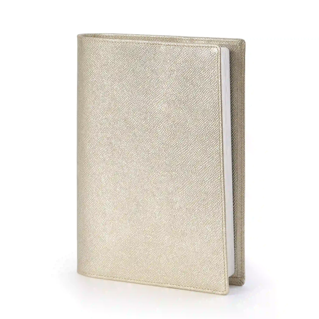 Buchhülle A5 Leder Platin