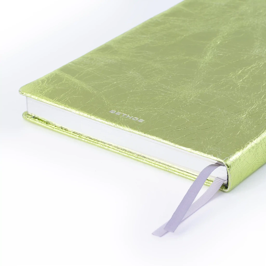 Notizbuch A5 gepunktet Leder Gold
