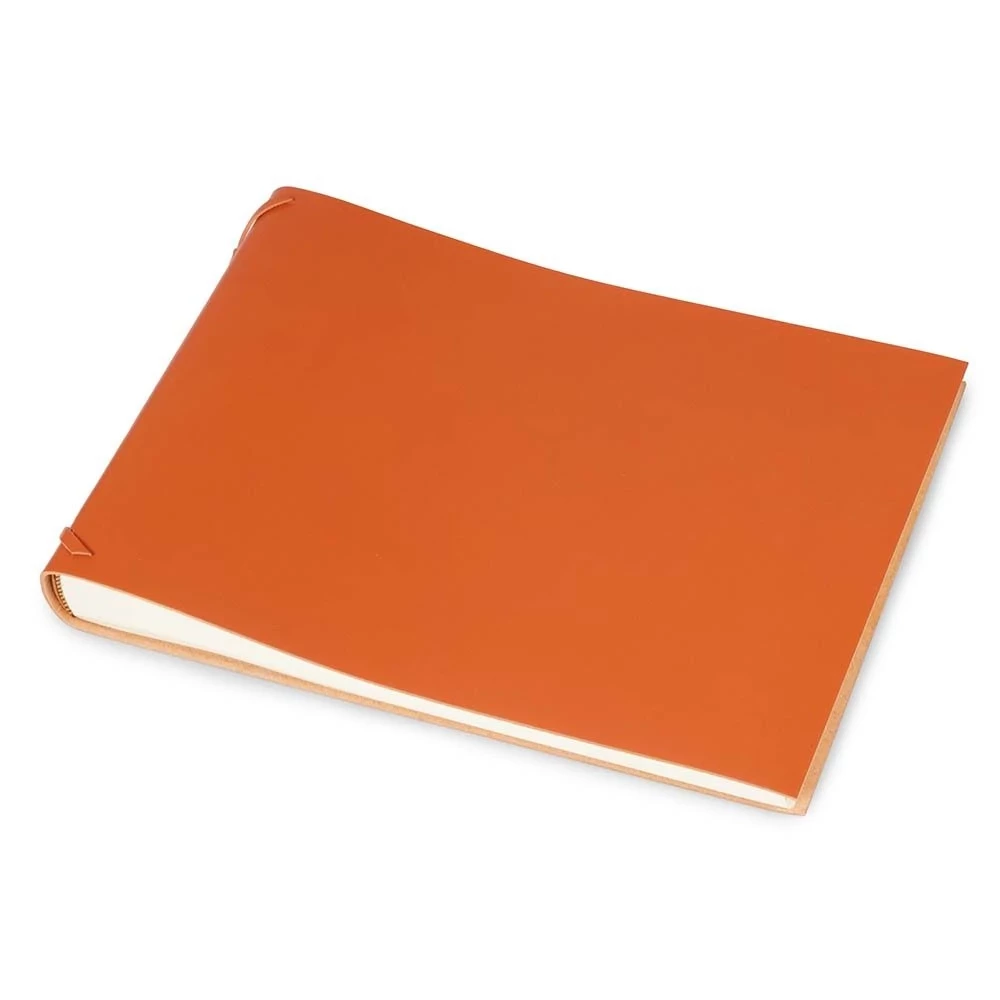 Fotoalbum 30 Blatt Leder Orange