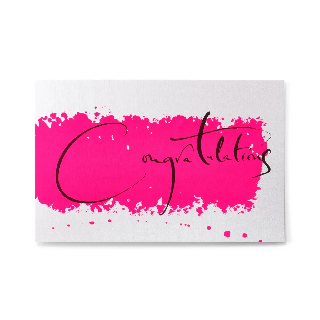 Grußkarte "Congratulations" Kalligraphie