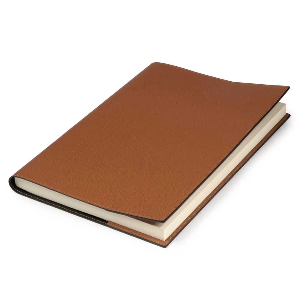 Buchhülle A4 Leder Tan