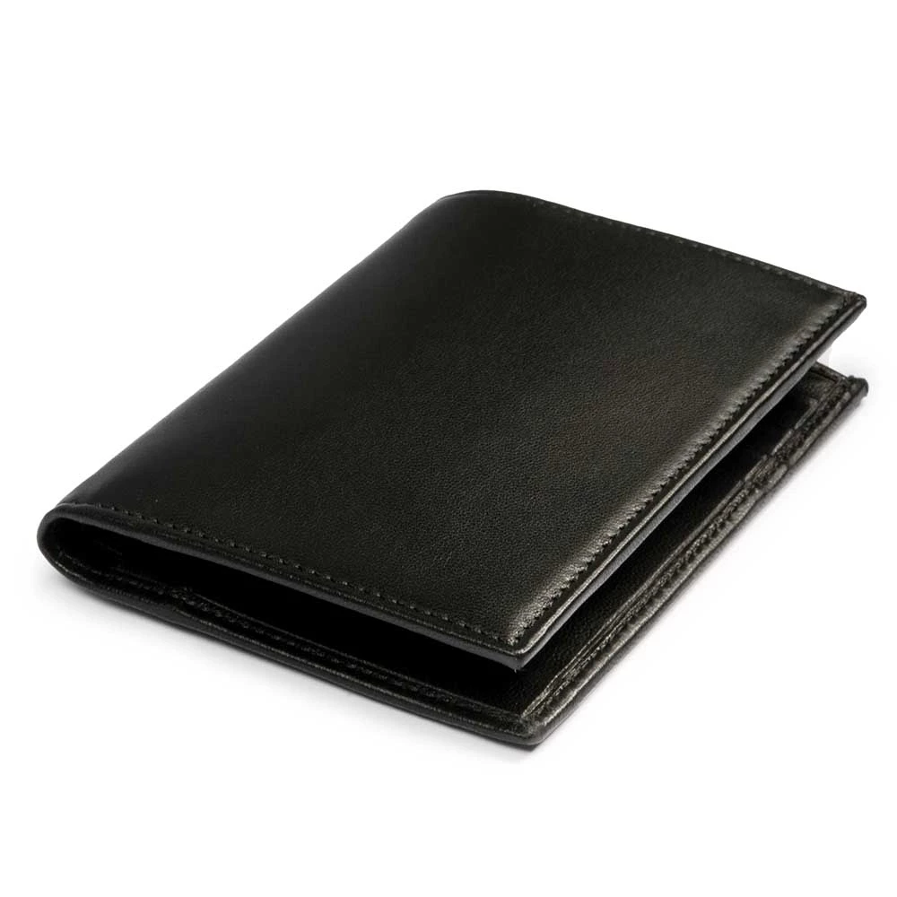 Brieftasche 8 Karten Leder Schwarz