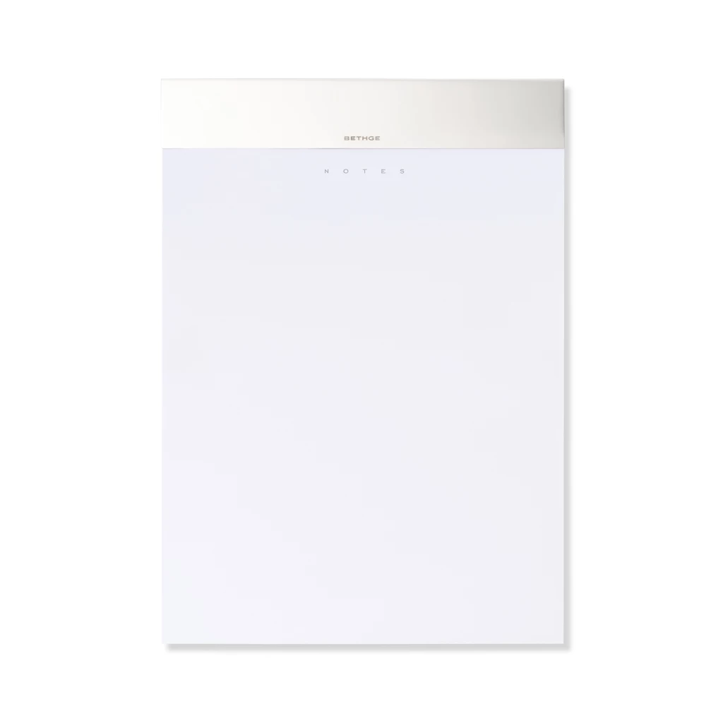 Notizblock mit Metallschiene Silver Notes