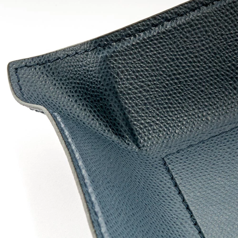 Taschenleerer Quadratisch Leder Dunkelblau