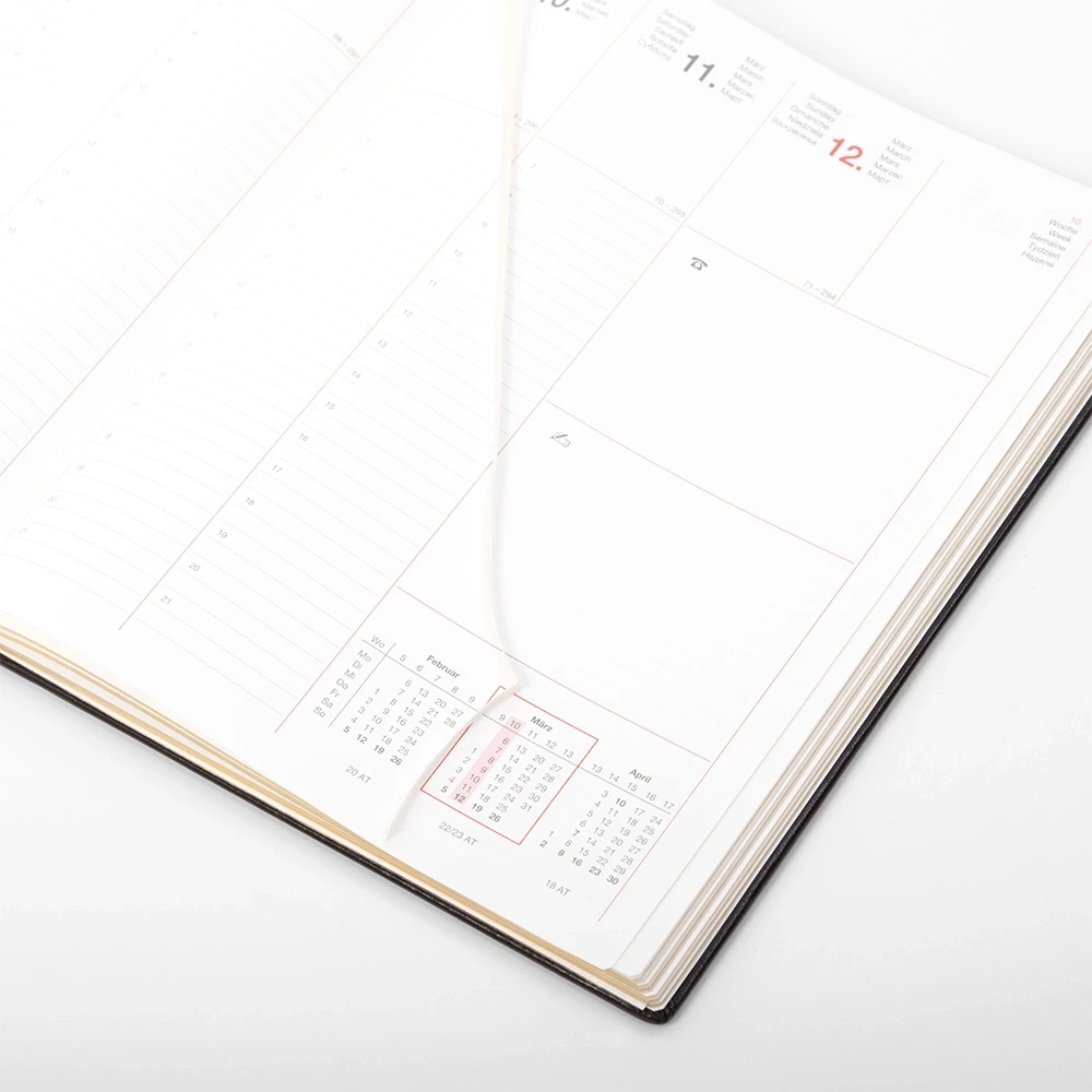 Office Wochenkalender 2026 TeBeskin onyx-schwarz