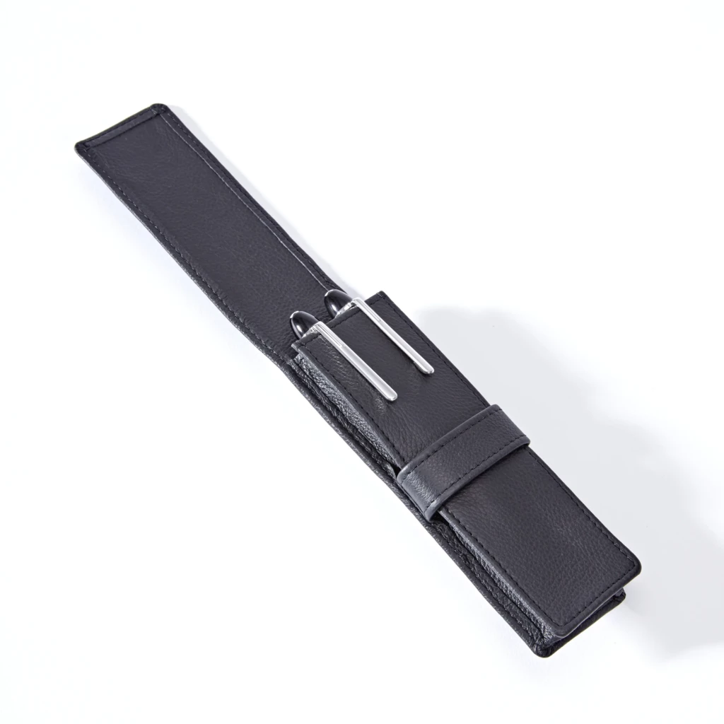 Stifteetui 2er Kollektion 1977 Leder Schwarz