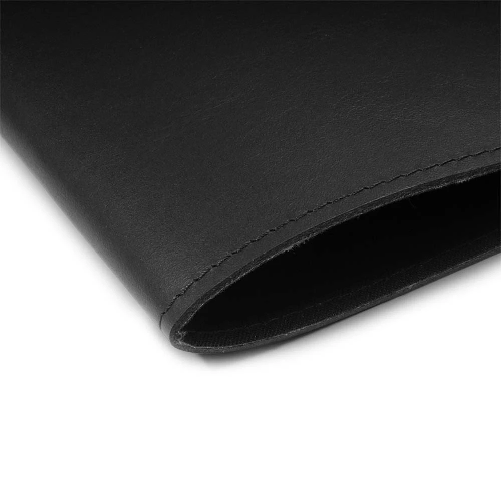 Buchhülle für DIN A5 Bücher, Glattleder, Schwarz