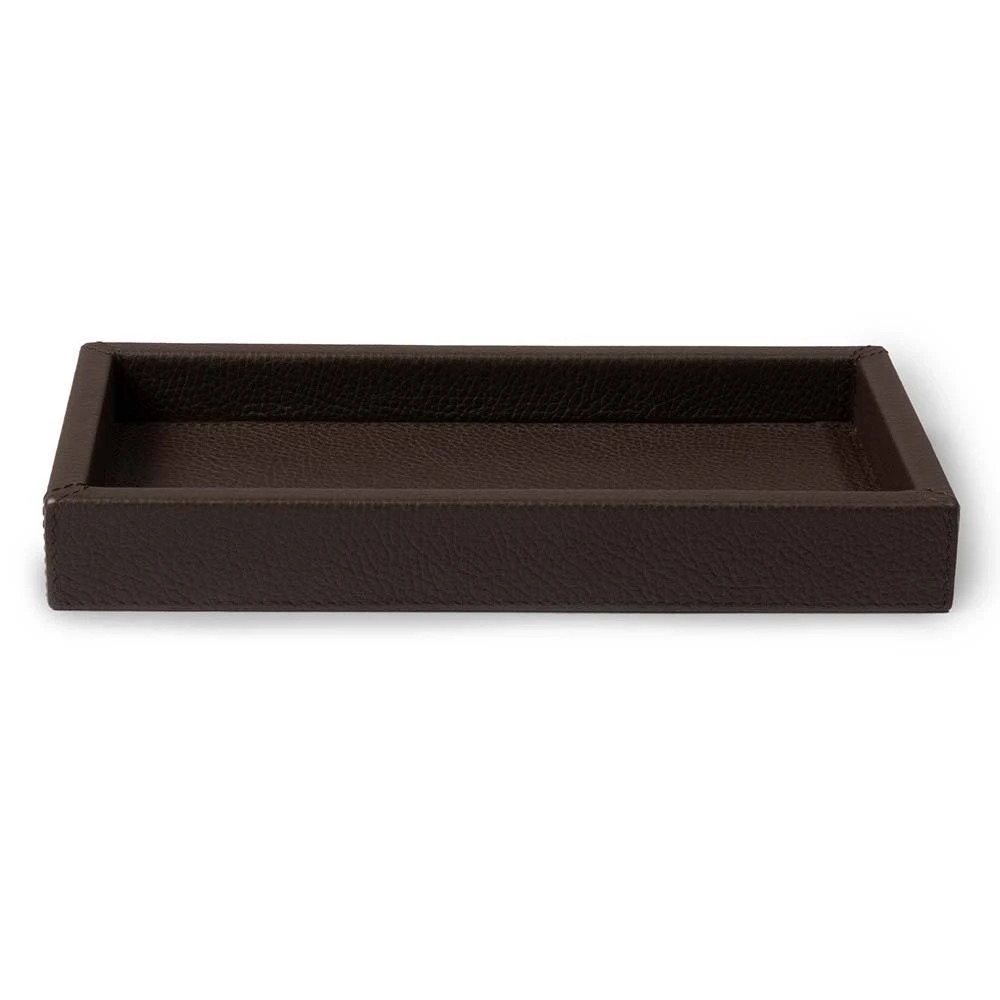 Leder Tablett Hirschleder 24x12 cm Dunkelgrün