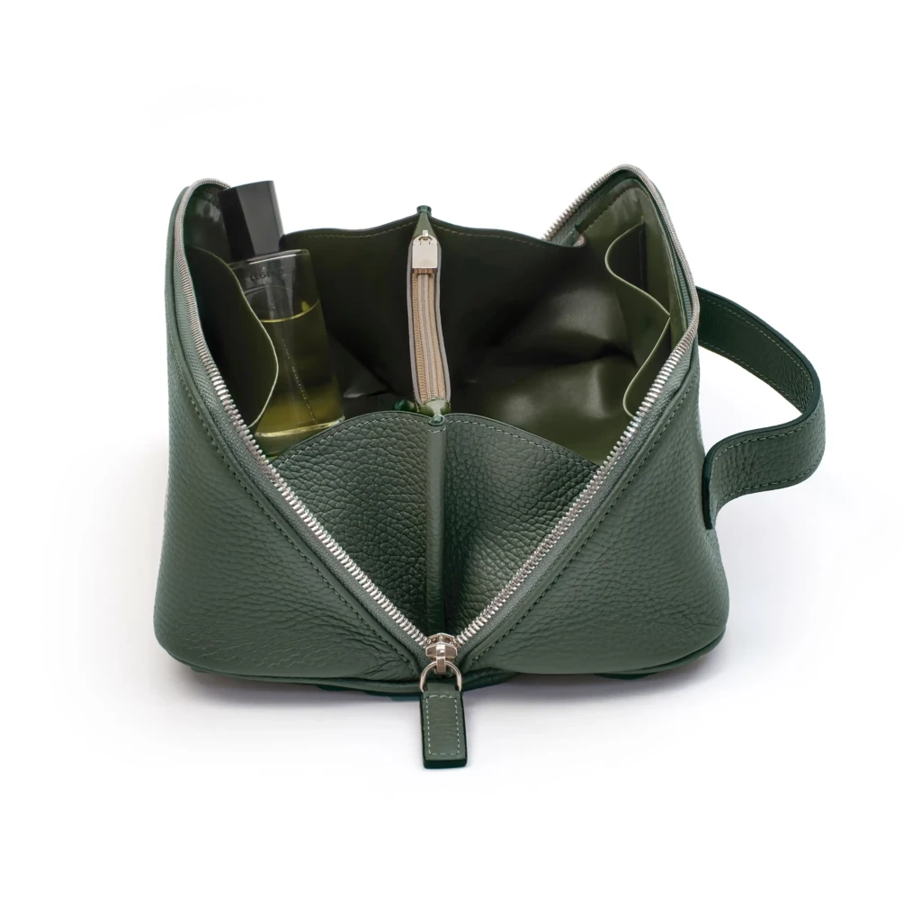 Kosmetiktasche Adri Leder Loden