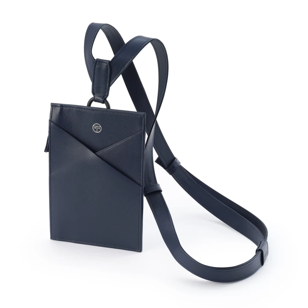 Treuleben Crossbody Tasche Leder Mitternachtsblau