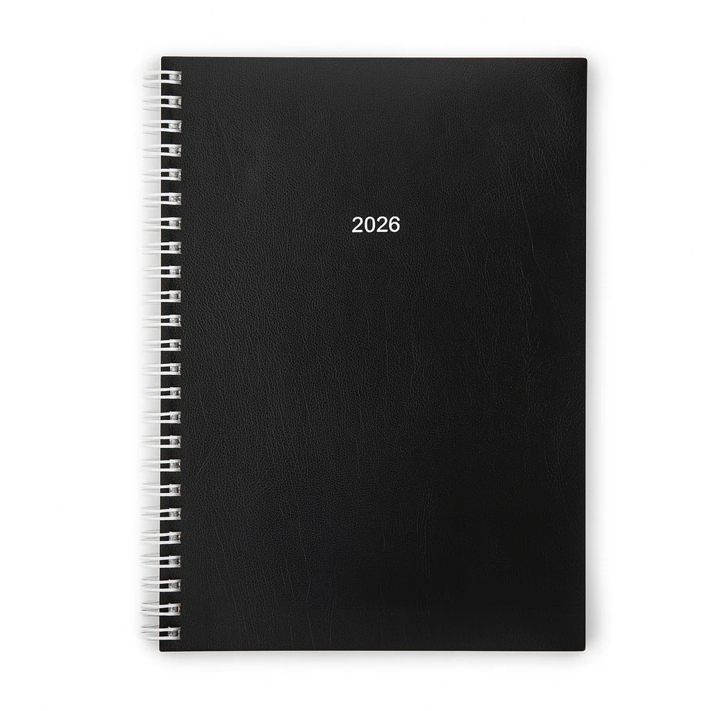 Konsul Wochenkalender 2026 Wire-O-Bindung onyx-schwarz