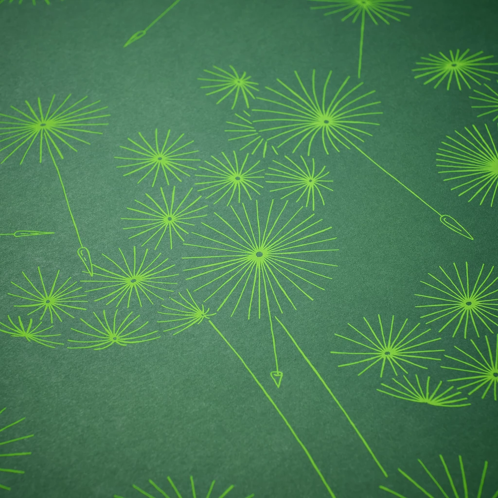 Geschenkpapier Pusteblume 3er-Set Grün