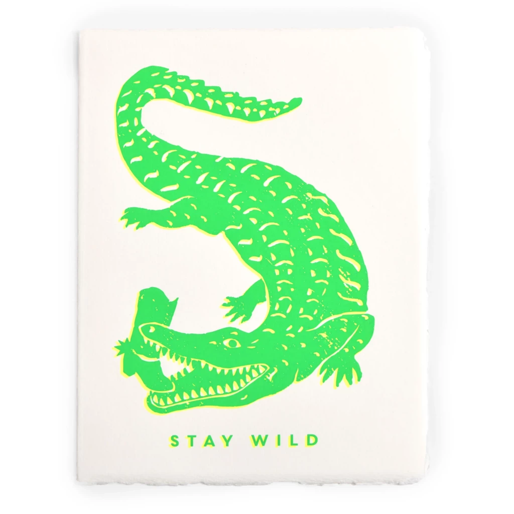 Grußkarte "Stay Wild" Bütten