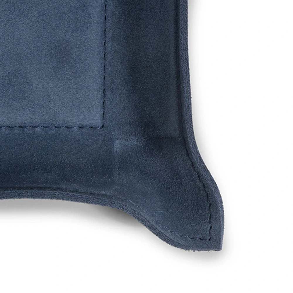 Taschenleerer Quadratisch Wildleder Royalblau