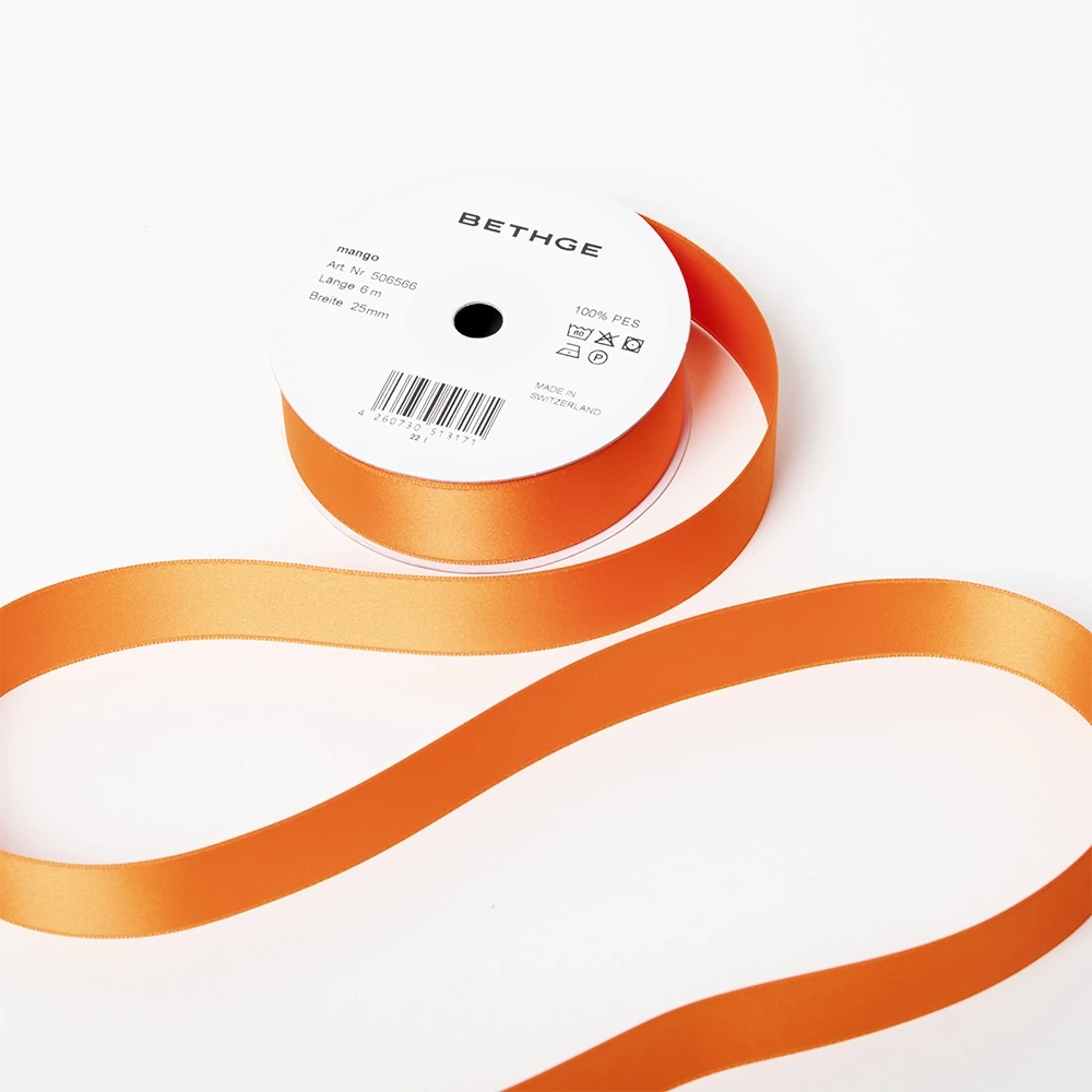 Geschenkbandrolle 25 mm Mango