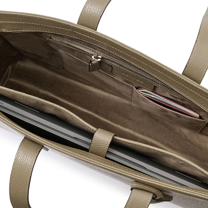 Business Shopper Leder Taupe