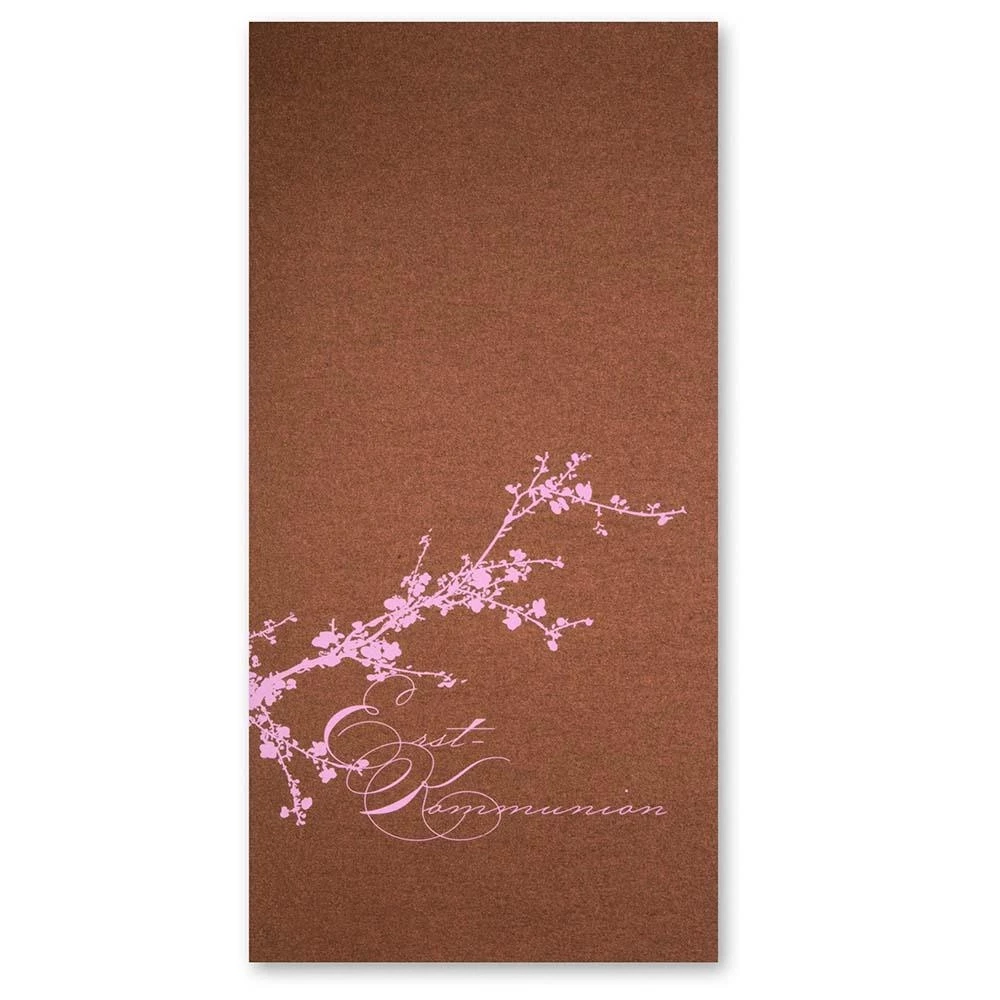 Grußkarte Kirschblüte Erstkommunion Rosa