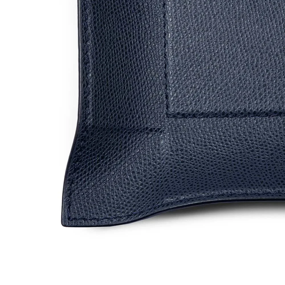 Taschenleerer Quadratisch Leder Dunkelblau