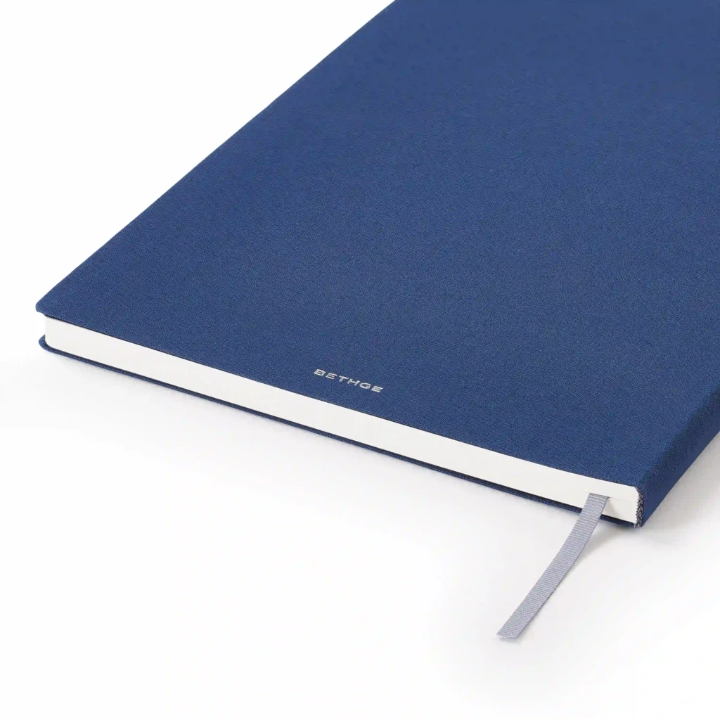 Leinen Notizbuch A4 blanko Navi