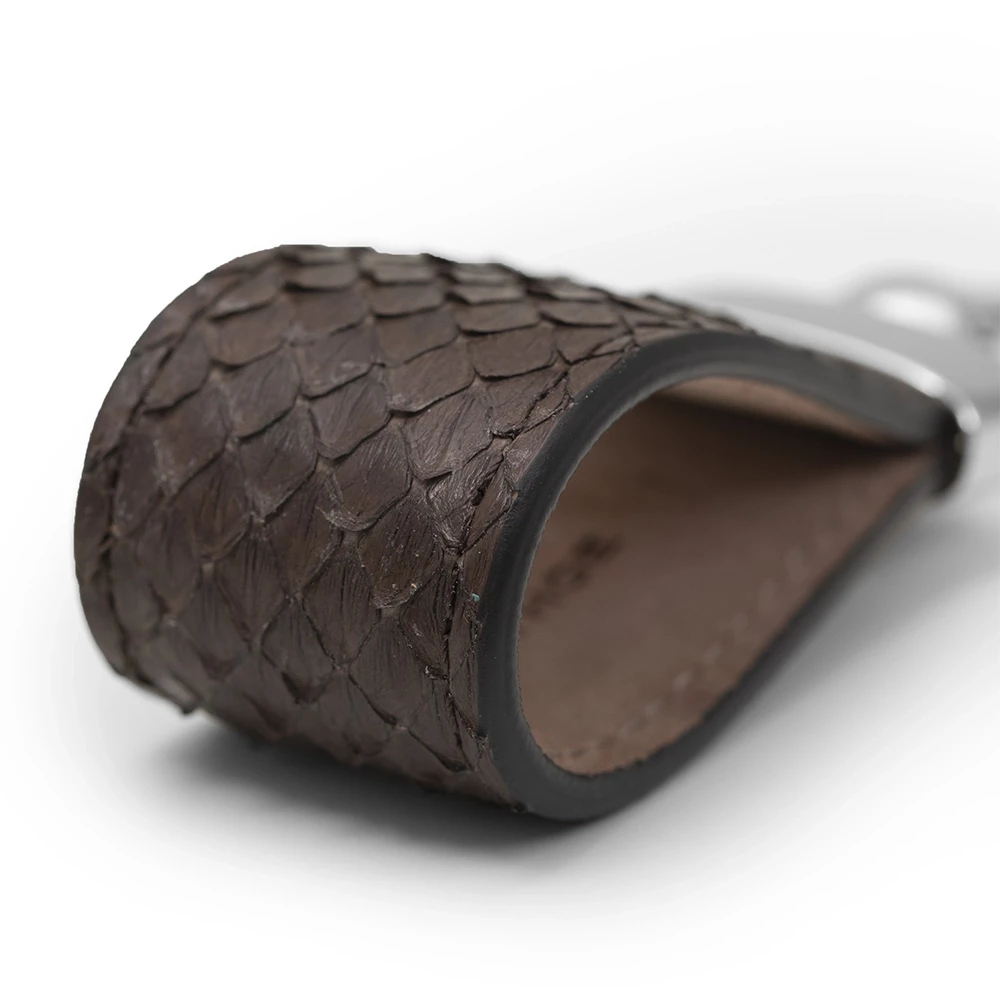 Schlüsselanhänger Python Leder Braun